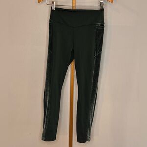 PINK Victoria's Secret Dark Green Fleece Lined Leggings